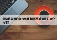 区块链公司的架构和业务[区块链公司的简介内容]